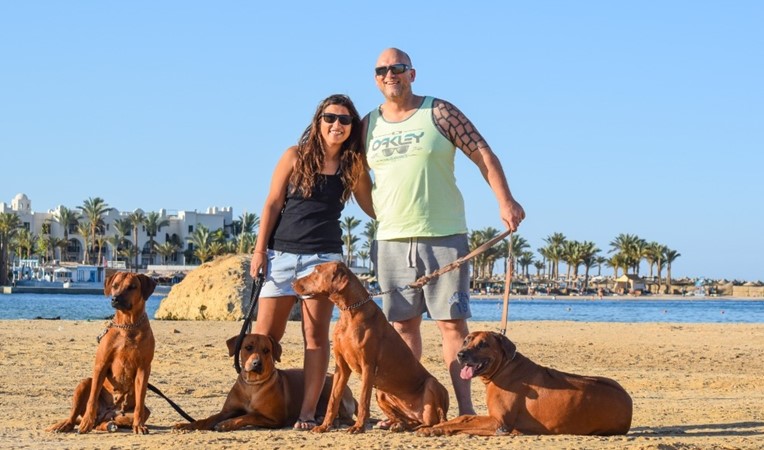 Lars Jansen, The first registered “Rhodesian Ridgeback” breeder in Africa, is an idol member of Port Ghalib’s community  Photo